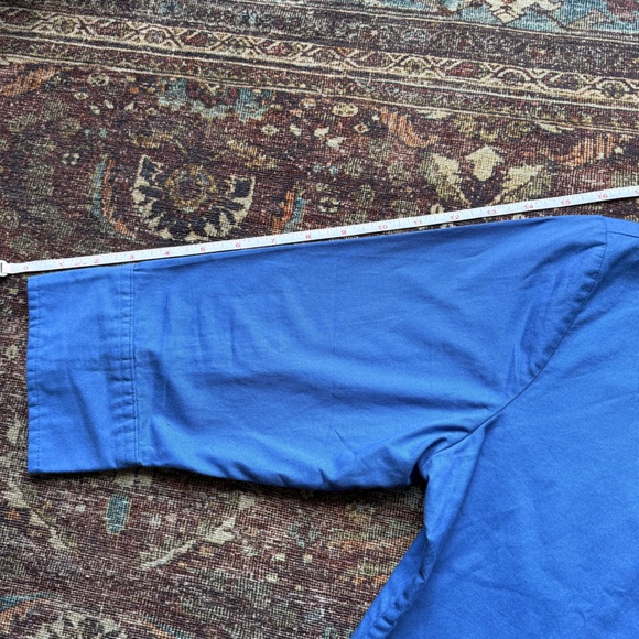 Blue 100% Cotton Ralph Lauren Polo Three-Quarter Sleeve Button-Up - Prep Style - Picture 5 of 8